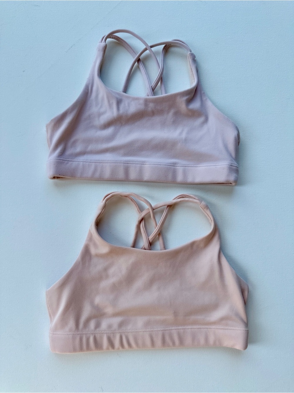Athleta Girls Criss Cross Light Pink Sports Bra Bralette Medium (8-10)